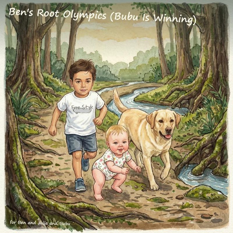 Sample cover: Ben's Root Olympics (Bubu is Winning)
